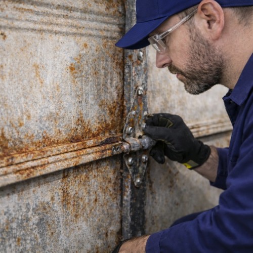 Professional rust-proofing and anti-corrosion treatment for residential garage doors in Darwin NT.
